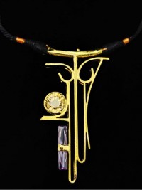 Shakil Ismail, Pendants, Stone - Golden Topaz & Zircon, Designer Jewelry, AC-SKL-160